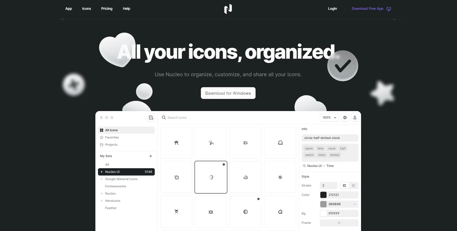 Use Nucleo to organize, customize, and share all your icons