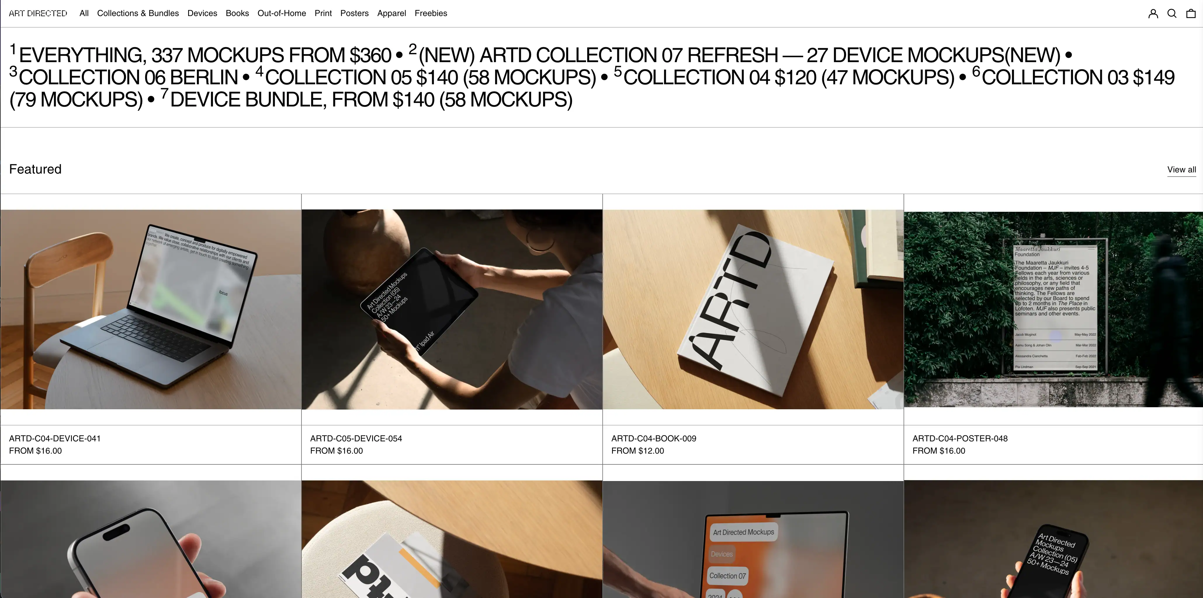 realistic mockups for every scenario
