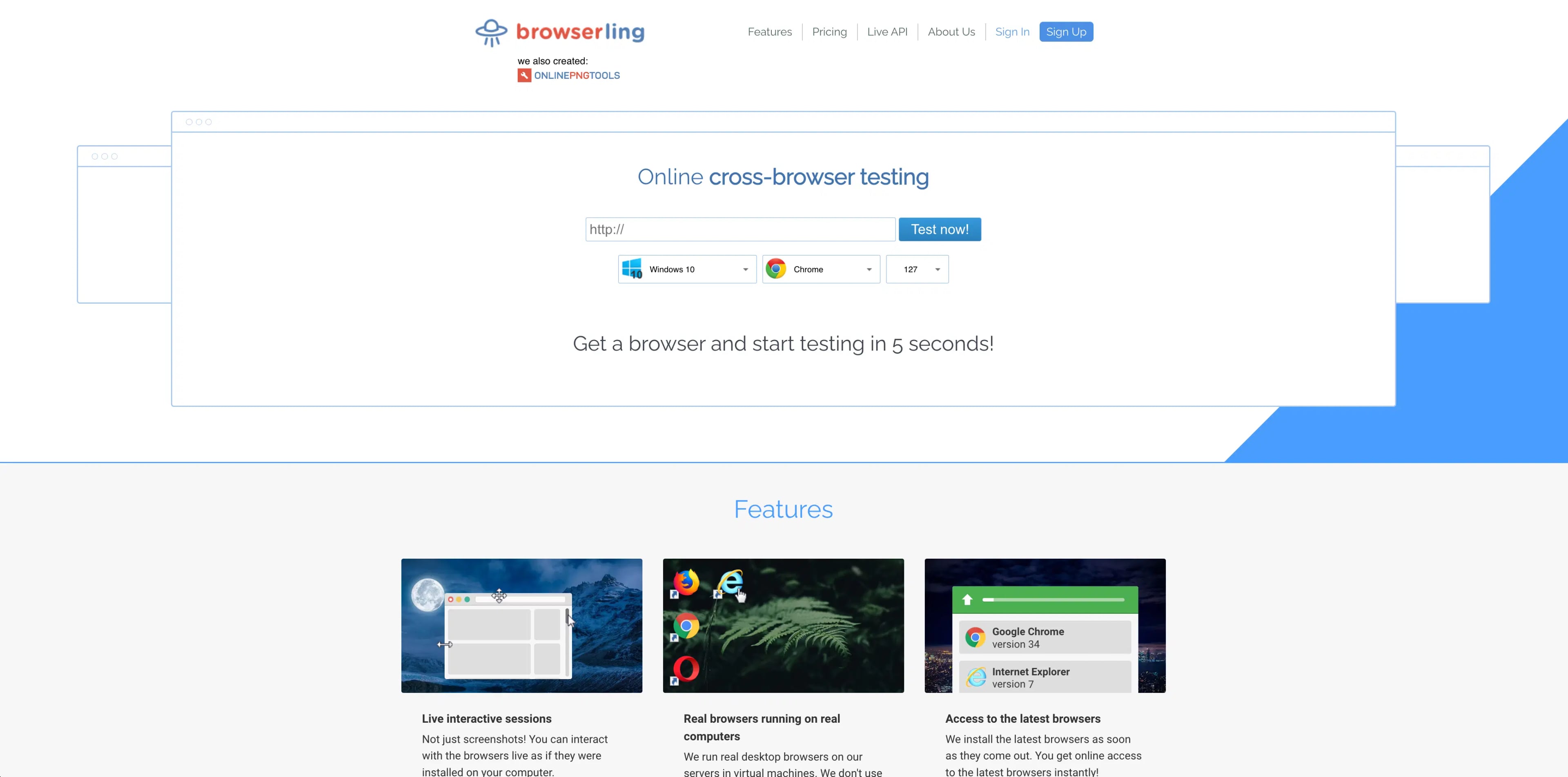 Online cross-browsing testing