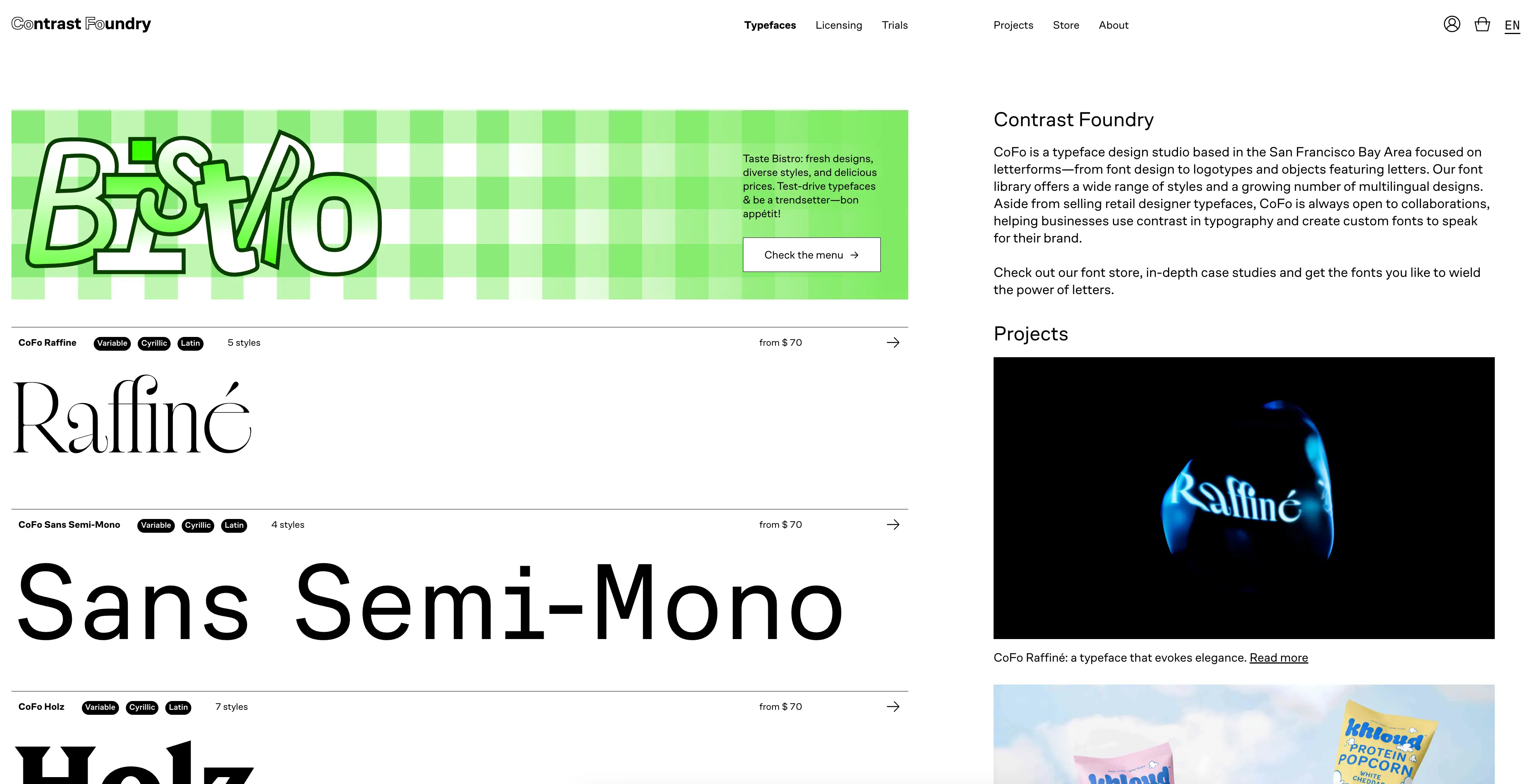 CoFo is a typeface design studio based in the San Francisco Bay Area focused on letterforms