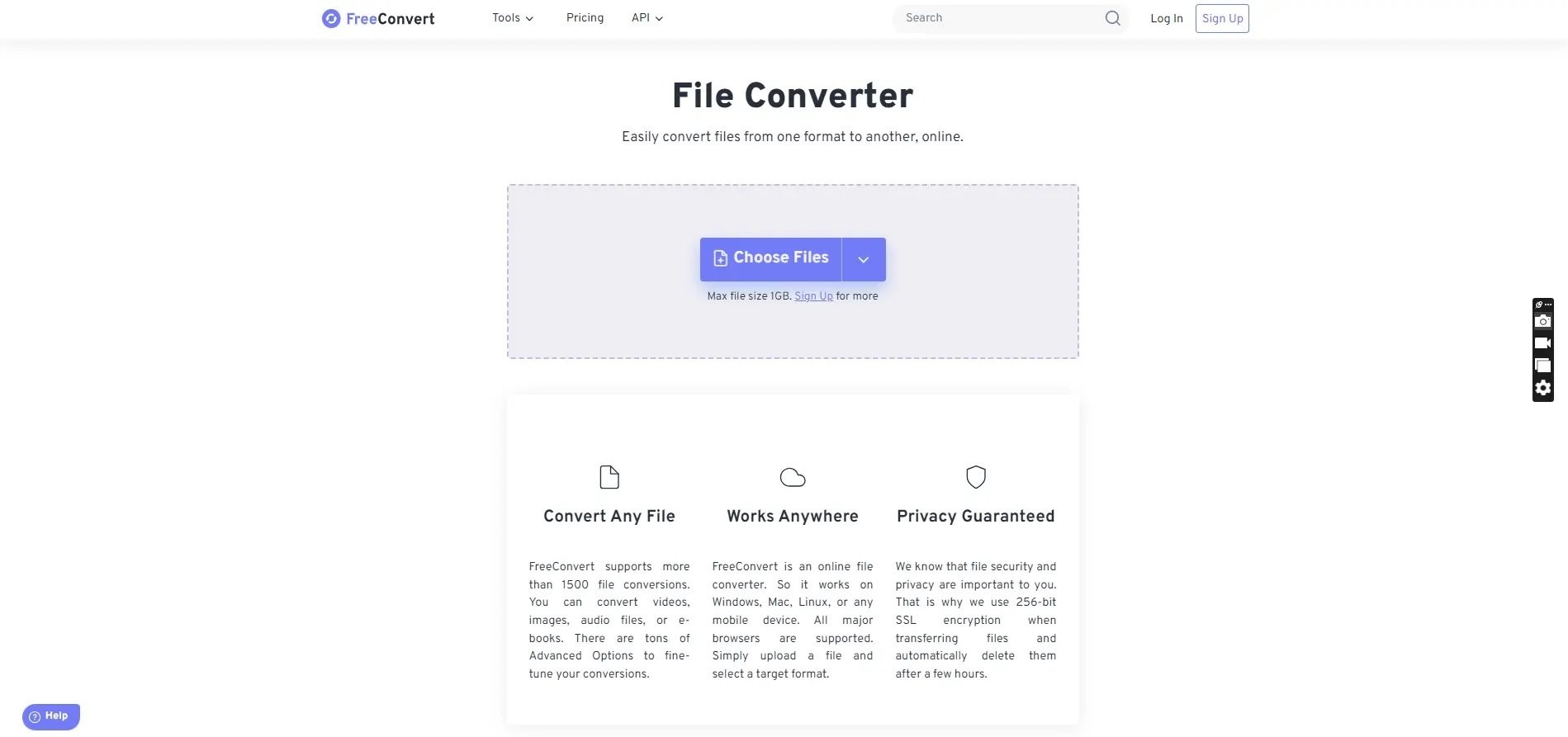FreeConvert preview